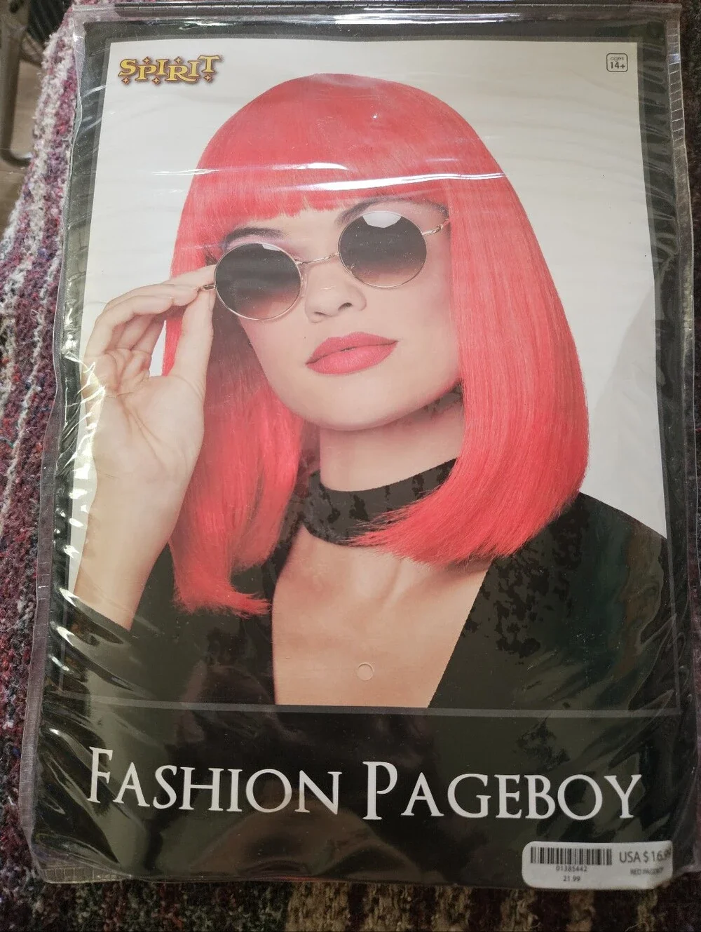 Spirit Fashion Pageboy Wig in Bright Pink Red